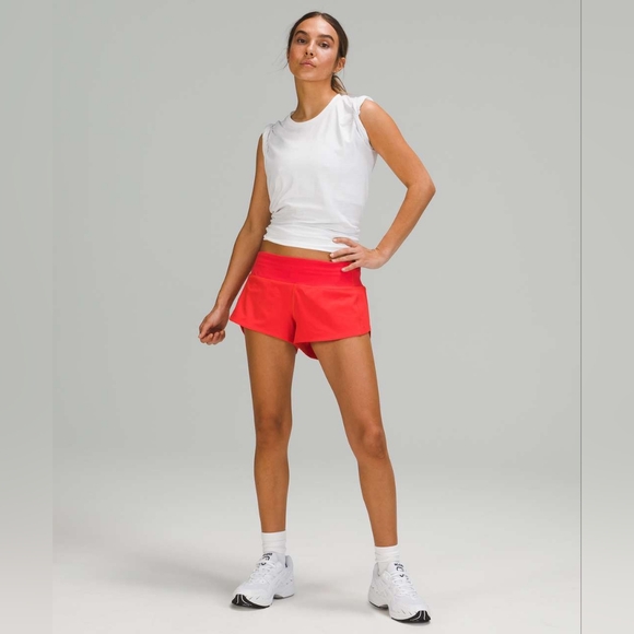 NWOT Lululemon Speed Up Short 2.5" (Carnation Red) - Picture 5 of 13